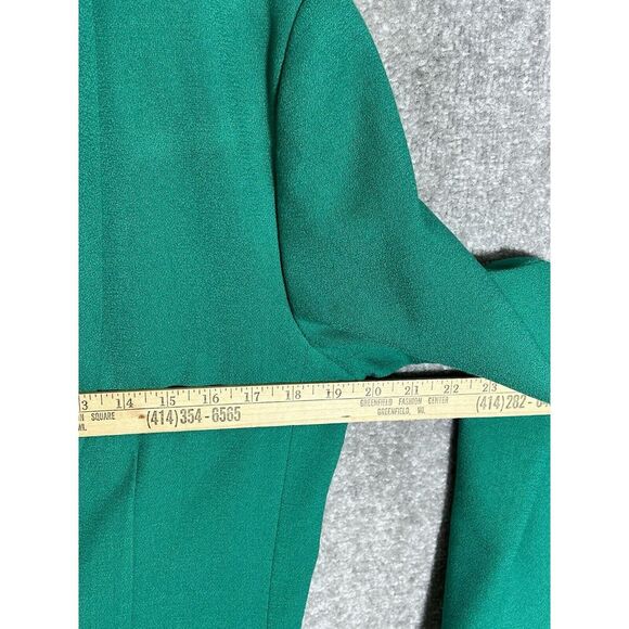 Vintage KASPER for ASL Wool Blazer Womens Size 8 Green One Button Lined - Picture 7 of 8